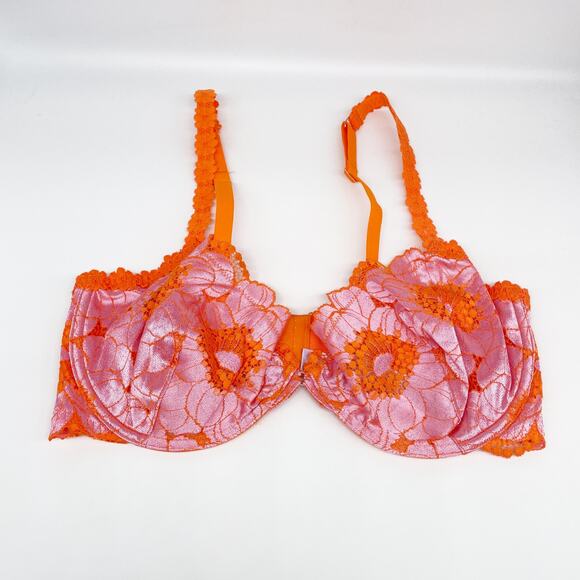 Savage X Fenty Women's Perfect Pearly Poppylicious Lace Bralette Size 38D - Picture 2 of 6